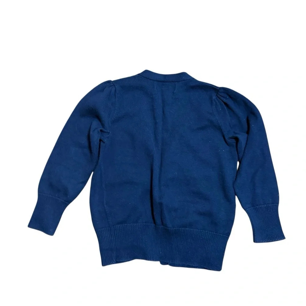 Ralph Lauren Girls Navy Blue Long Sleeve Knit Supima Cotton Cardigan Size 2T